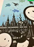 "Boberella" Hand Embellished Print by The London Police